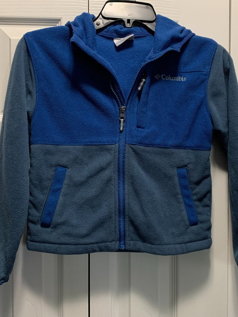 Kids / Boys Small Size 8 Blue & Gray Columbia Fleece Jacket